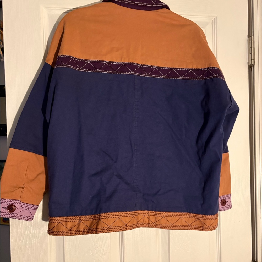 Multicolor Patchwork Utility Jacket - image 3